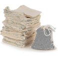 thumbnail image 1 of 50 Cotton Bags, Reusable Tea Strainer Bags With Drawstring (8 X 10 Cm)(t-0-g), 1 of 5