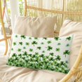 thumbnail image 4 of St. Patrick's Day Pillow Covers, Linen Long Throw Pillow Case, Spring Green Botanical Lucky Clovers Holiday Pillow Protector Decorative Cushion Cover for Living Room/Bedroom 20" x 26", 4 of 8