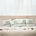 thumbnail image 7 of Ambesonne White Throw Pillow Cover 4 Pack, Romantic Green Droplets, 18", Mustard White, 7 of 7