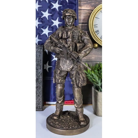 Large US Military Covert Night Mission War Soldier Rifleman Infantry Statue