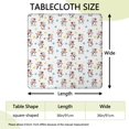 thumbnail image 2 of White Cow Colorful Pattern Square Fitted Tablecloth with Elastic Edge,Square Table Cover,Washable Elastic Table Cover for Home Kitchen Party Decor 36"x36", 2 of 6