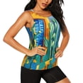 thumbnail image 2 of Fotbe Bright Paper Cactus Scene Blusas Sin Mangas para Mujer – Estilo Casual, Corte Suelto, Slim-Fit, Cuello Redondo Deportivo, Tops de Verano para Gimnasio y Yoga-XX-Large, 2 of 7