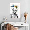 thumbnail image 2 of Elephant Stock World In Her Mind Wall Art - Vertical Canvas Wall Art - Living Room Wall Decor - People Canvas - Gray And White Decor By Ashvin Harrison - 16" x 24", 2 of 8