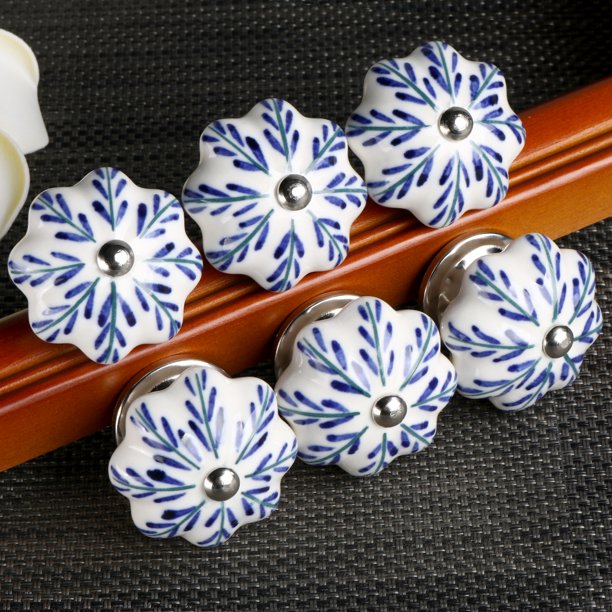 Unique Bargains Nickel Hand Painted Ceramic Knob