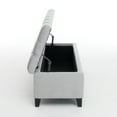 thumbnail image 4 of GDF Studio Charleston Contemporary Button Tufted Storage Ottoman Bench, Light Gray Fabric, 4 of 6