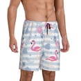 thumbnail image 2 of Sikiie Flamingo and Pineapple Mens Pajama Shorts, Lightweight Lounge Pant with Pockets Soft Sleep Pj Shorts for MenLarge, 2 of 6