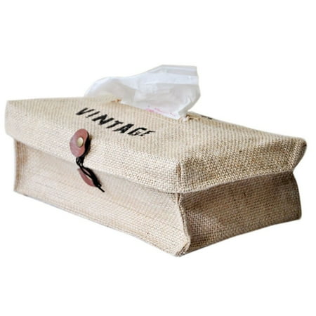 

Moving Closet Containers for Organizing Fabric Storage Retro Style Tissue Cover Paper Holder Home Car Deco
