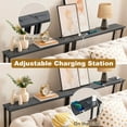 thumbnail image 5 of Ktaxon 2 Pack 78.7" Narrow Console Sofa Table with Charging, Long Couch Table Metal Frame with 4.9ft Extension Cord, Black, 5 of 10
