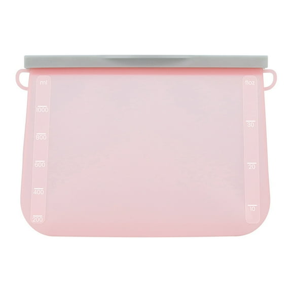 Reusable Extra Thick Silicone Food Storage Bags - Zipper Freezer Bags For Marinate Meats Sandwich, Snack, Cereal,Fruit Meal Prep, Leakproof