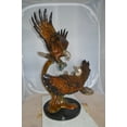 thumbnail image 6 of Nifao Two Eagles Fighting on Fish Bronze Statue – Home Decor Sculpture, 33"L x 28"W x 42"H, 6 of 15