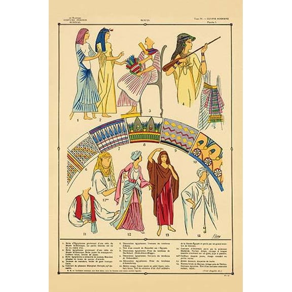 Modern Egyptian Feminine Costume #1 "Bustes"- Fine Art Canvas Print (20" x 30")