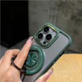 thumbnail image 3 of 360 Rotating Metal Ring Stand Magnetic Case for Magsafe iPhone 16 15 14 Plus 13 12 11 Pro X XR XS Max Shockproof Armor Cover Dark Green For iPhone 14, 3 of 6