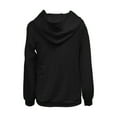 thumbnail image 7 of Zip Up Sweater Hoodie, Yigetop Ladies' Sweatshirts for Women Long Sleeve Lightweight Casual Pure Color Knitted Zipper Hoodies Sweater Knit Zip Up Sweater, Black L, 7 of 7