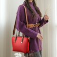 thumbnail image 2 of LinYooLi Women's Small Leather Top Handle Handbag Stylish Multi-pocket Shoulder Crossbody Tote Purse, 2 of 6