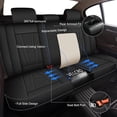 thumbnail image 2 of AOMSAZTO Car Full Seat Covers Fit for Honda Fit 2007-2020 Faux Leather Waterproof Automotive Seat Cushion(2 Row 5 Seat,Black), 2 of 9