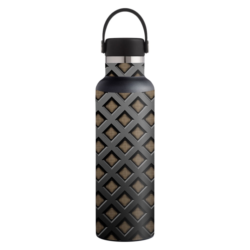 Skin Decal Wrap for Hydro Flask 21 oz. Standard Mouth sticker Black