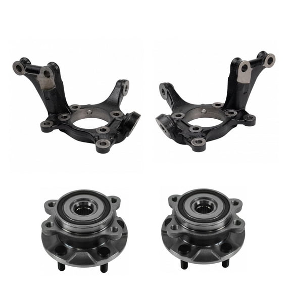 TRQ Steering Knuckle Wheel Hub Bearing Assembly Set Fits Scion tC Toyota RAV4 BHA30765