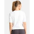 thumbnail image 3 of Avia Women's Ribbed Crop Tee with Short Sleeves, Sizes XS-XXXL, 3 of 5
