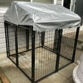 thumbnail image 6 of ALEKO Dog Kennel 5 x 5 x 3 ft Chain Link Pet Exercise Play Pen Fence with Roof, 6 of 10