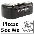 thumbnail image 1 of Slim Pre-Inked Please See Me Stamp, Slim 1444, Ultra Slim Design, Impression Size 1/2" by 1-3/4", Up to 25,000 Impressions - Black Ink, 1 of 10