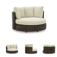 thumbnail image 3 of Signature Design by Ashley Kimora Brown Outdoor Swivel Lounge Chair with Cushion, 3 of 9