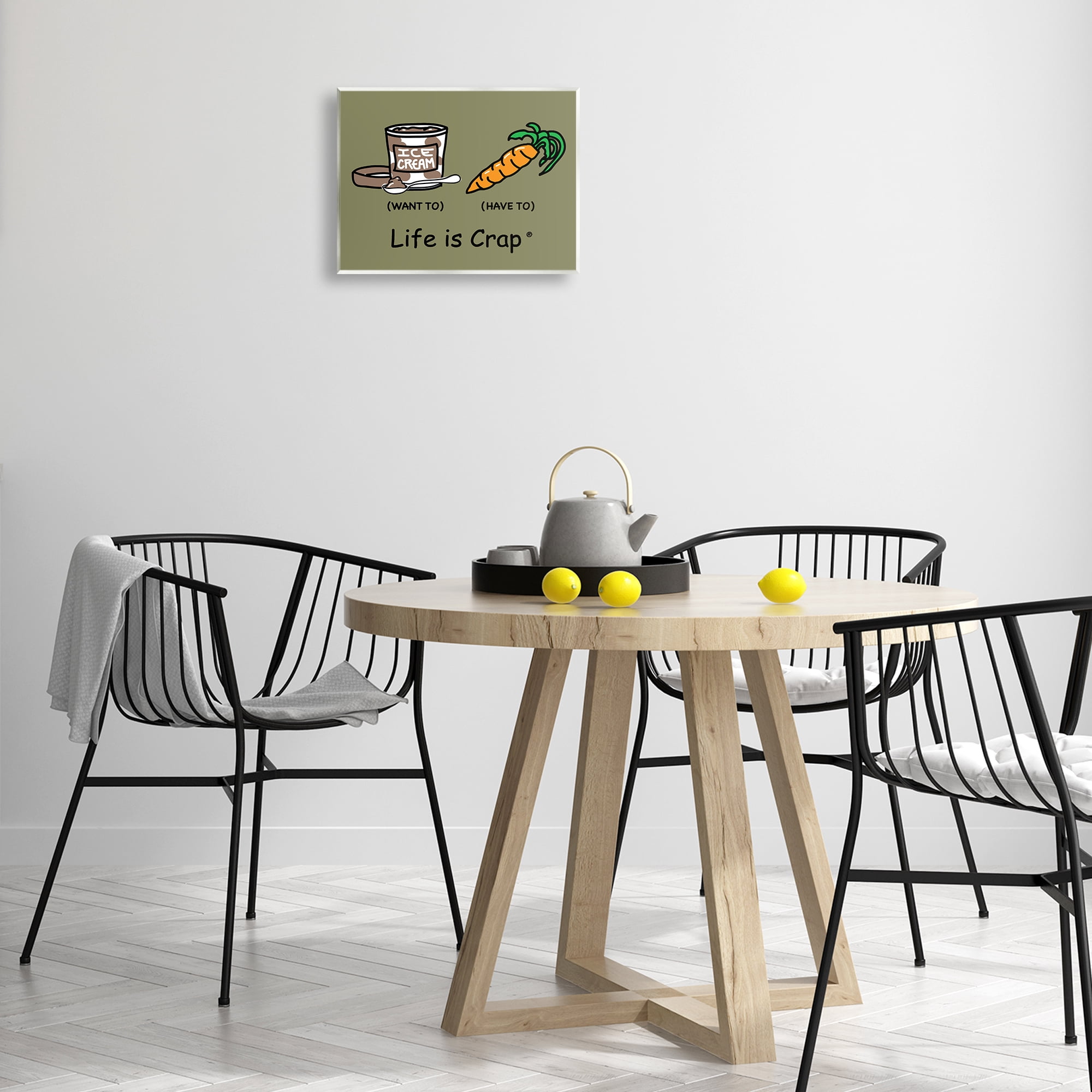 Stupell Industries Funny Diet Comparison Novelty & Humor Painting Unframed Art Print Wall Art, 14 x 11