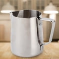 thumbnail image 3 of Heaveant Milk Frothing Pitcher, Stainless Steel Coffee Cup Comfortable Handle Coffee Pitcher Coffee Latte Jug Coffee Mug for Home Coffee Shop Use(350ML), 3 of 8