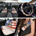 thumbnail image 2 of Jeiento Puerto Rico Flag Car Seat Cover Full Set for Men Woman Car Floor Mats Steering Wheel Cover Keychains Seatbelt Pad Armrest Cover Cup Coasters Funny Frog Lipstick Holder Auto Accessory 17pcs, 2 of 7