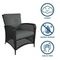 thumbnail image 3 of COSCO Outdoor Living Lakewood Ranch Steel Woven Wicker Lounge Chairs with Cushions, Black and Gray, 3 of 11