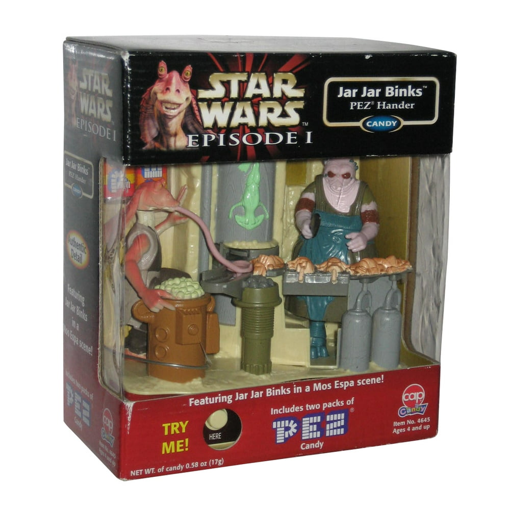 Star Wars Jar Jar Binks Electronic Pez Dispenser Handler in Mos Espa