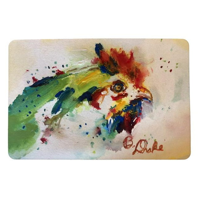 Betsydrake DM1239 18 x 26 in. Chicken Portrait Door Mat