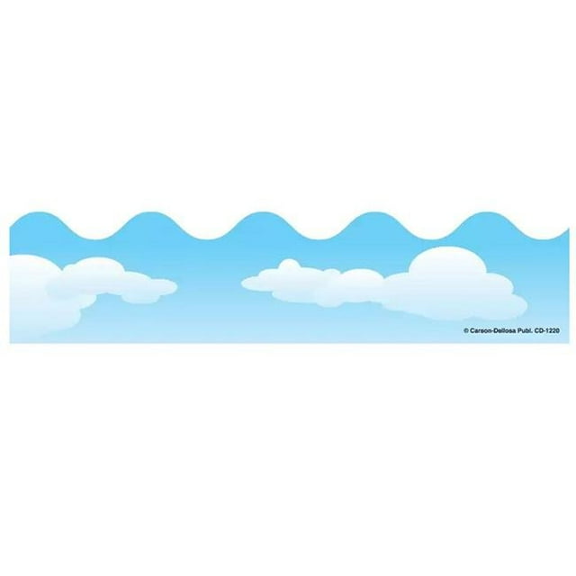 Carson Dellosa CD-1220-6 Border Clouds Scalloped - Pack of 6