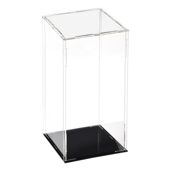 Uxcell Acrylic Display Case Box Dustproof Protection Showcase Cube Collectibles 3.9x3.9x9.8 inch