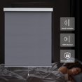 thumbnail image 2 of LUCKUP Cordless Roller Shades Blackout Window Blinds with Valance Cover Fabric Room Darkening Shades Privacy Protection for Home Office Bedroom Easy to Install 26" W x 72" L(Grey), 2 of 7