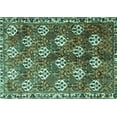 thumbnail image 1 of Ahgly Company Machine Washable Indoor Rectangle Persian Turquoise Blue Traditional Area Rugs, 2' x 3', 1 of 4