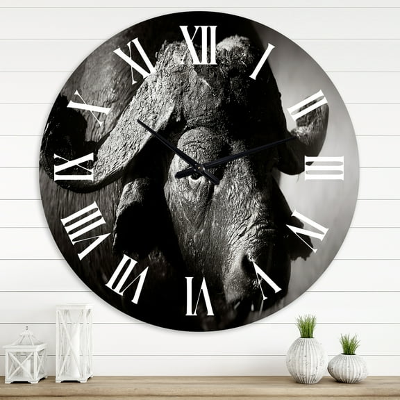 Designart 1 in Quartz Farmhouse Wall Clock