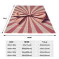 thumbnail image 3 of Balery Retro Bow Manta de Felpa Suave y Acogedora – Cobija de Franela Aterciopelada para Cama, Lavable y Cálida para Sofá, Mascotas, Transpirable-80"x60", 3 of 7