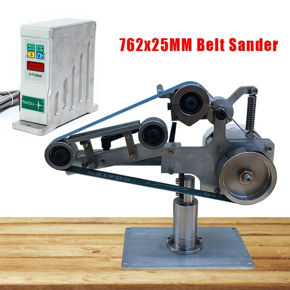 Toolven Compact Brushless Belt Sander Versatile Vertical and Benchtop Use for Detailed Finishing