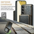 thumbnail image 6 of SaniMore for Samsung Galaxy S23 Plus 6.6" 2023 Case, [Crossbody/Wrist Strap][Zipper Flip Wallet][Card Slots][Rifid Layer] PU Leather Retro 360°Protective Shockproof Cover For Galaxy S23 Plus, Coffee, 6 of 10