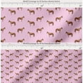 thumbnail image 2 of Soimoi Pink Cotton Poplin Fabric Horse & Dot Animal Print Fabric by Yard 58 Inch Wide, 2 of 7