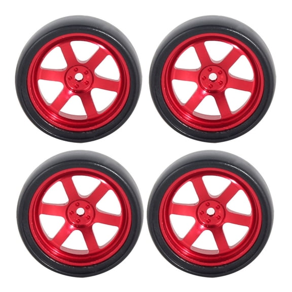 1/18 Remote Control Drift Car Upgrade Tires 4PCS With Metal Rims For Enhanced Control And Stability Driving Experience