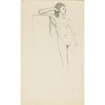 thumbnail image 2 of Adolf Sternschuss 13x18 Black Ornate Wood Framed Double Matted Museum Art Print Titled - Act of Standing Woman (1909), 2 of 5