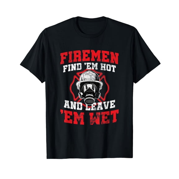 Funny Firefighter T-Shirt with Graphic Helmet Design - Perfect Gift for Firemen