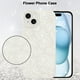 thumbnail image 5 of Funda de teléfono MZELQ para iPhone 15 Plus de silicona con estampado floral blanco, 5 of 6