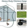 thumbnail image 4 of UBesGoo Heavy Duty Metal Chicken Coop, 20x10ft Walk-in Design with Waterproof Cover & Secure Enclosure, 4 of 8