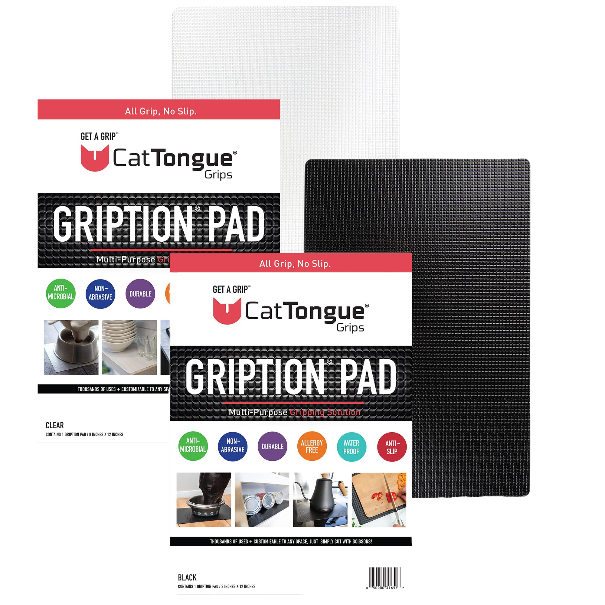 Non Slip Chef's Gription Pad by CatTongue Grips – Secure, Anti Slip Mat for  the Perfect Non Slip Grip for Chefs and Home Cooks, Grip Mat for Cutting