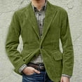 thumbnail image 6 of Men's Vintage Corduroy Jacket Formal Dress Work Wear Corduroy Suit Jacket Long Sleeve Sport Coat Single Breasted Notched Lape Casual Mens Blazer Vintage Business Blazer Dwelliawo Green 2XL, 6 of 6