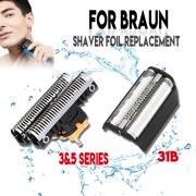 Replacement Shaver Foil With/Without Cutter Blade for BRAUN 31B 350 360 370 380 390cc 5000 6000 Series