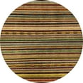 thumbnail image 1 of Ahgly Company Indoor Round Abstract Red Brown Abstract Area Rugs, 4' Round, 1 of 6