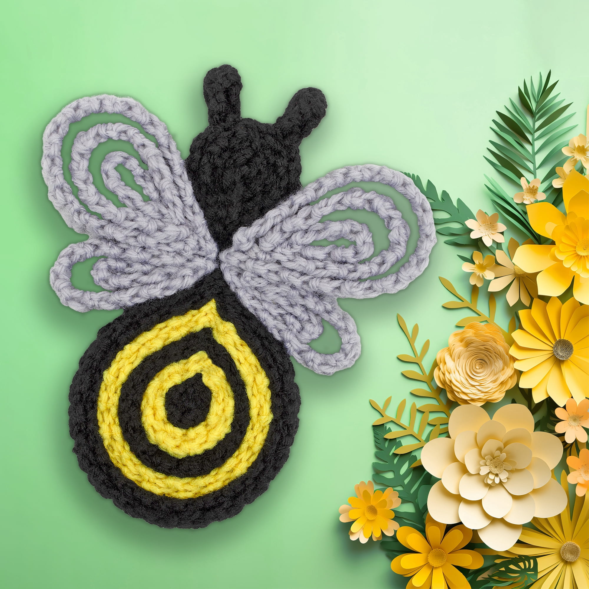 Create It Beginner Crochet Kit, DIY Crochet Starter Kit, Bumblebee, Multicolor, 1 Piece
